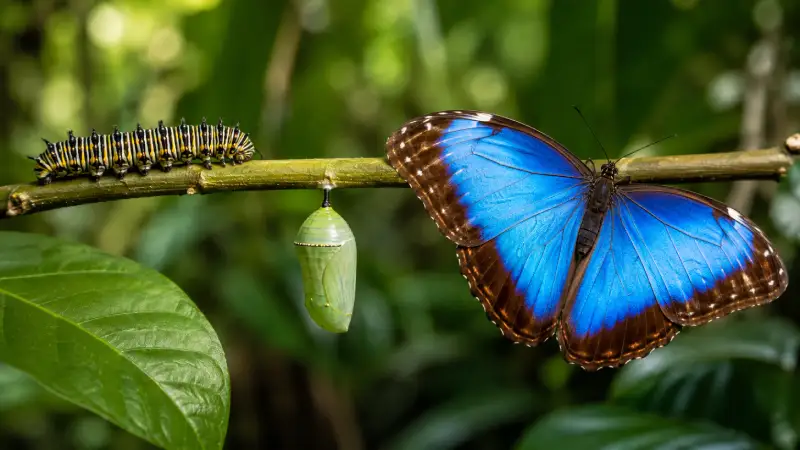 Blue Morpho Butterfly Symbolism of Transformation