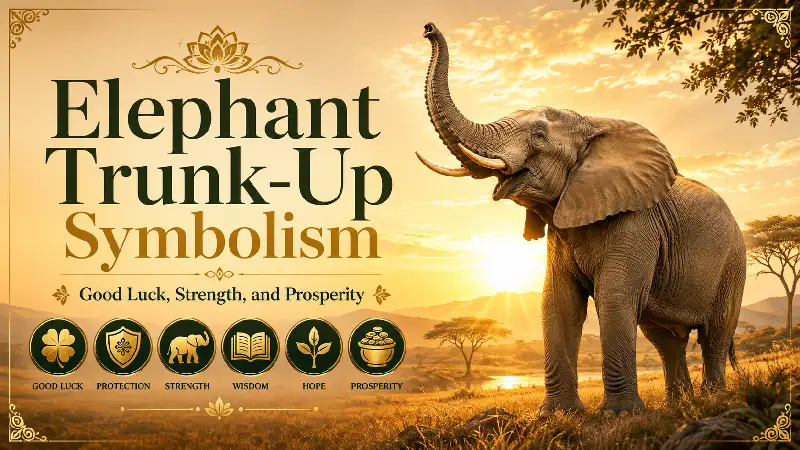 Elephant Trunk-Up Symbolism: 9 Powerful Meanings & Good Signs