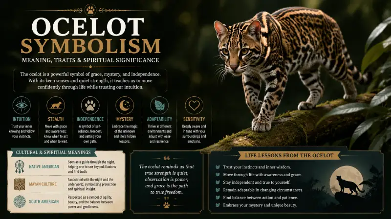 Ocelot Symbolism: 9 Powerful Meanings, History, and Modern Uses