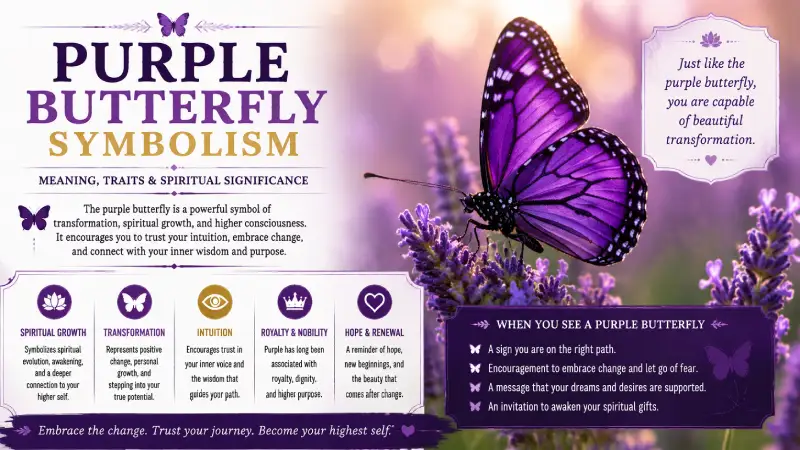Purple Butterfly Symbolism: 9 Powerful Meanings, History, and Modern Uses